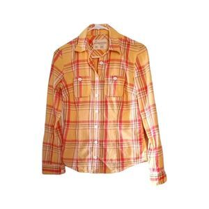 Aeropostale yellow plaid button down shirt